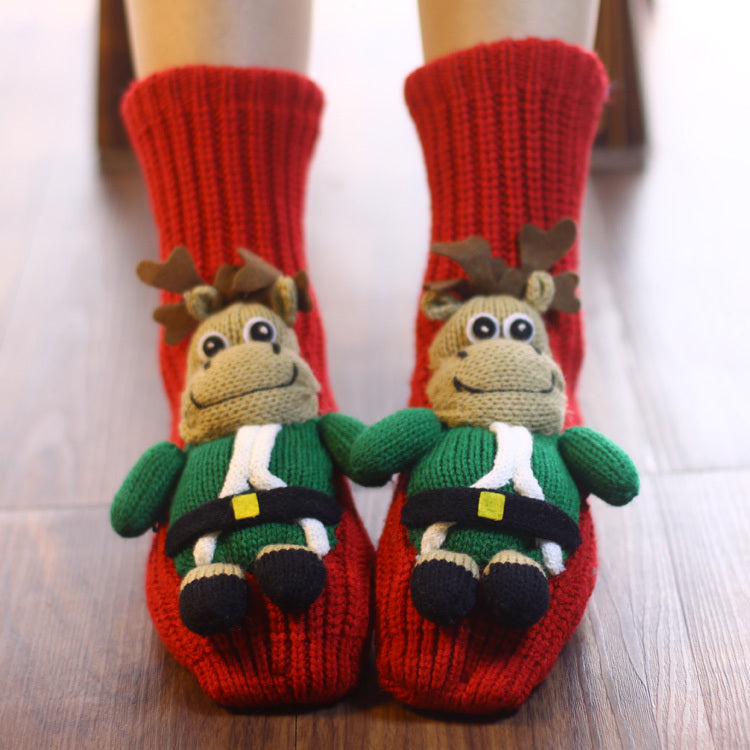 Thickened Middle Tube Thick Line Adult Christmas Socks - Bellarte Enchanté Thickened Middle Tube Thick Line Adult Christmas Socks