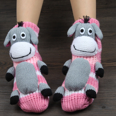 Thickened Middle Tube Thick Line Adult Christmas Socks - Bellarte Enchanté Thickened Middle Tube Thick Line Adult Christmas Socks