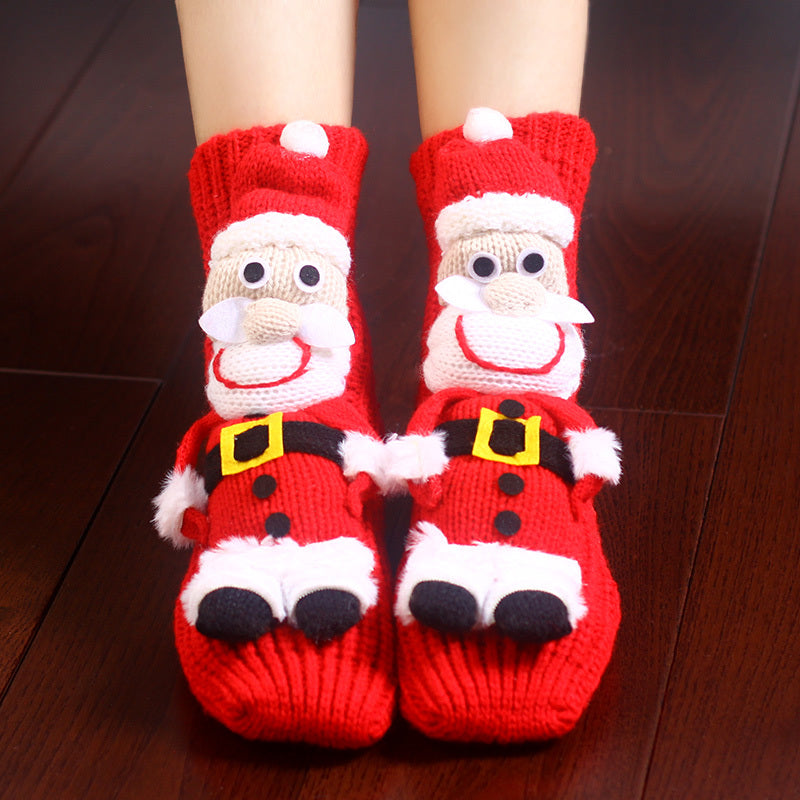 Thickened Middle Tube Thick Line Adult Christmas Socks - Bellarte Enchanté Thickened Middle Tube Thick Line Adult Christmas Socks