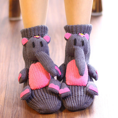 Thickened Middle Tube Thick Line Adult Christmas Socks - Bellarte Enchanté Thickened Middle Tube Thick Line Adult Christmas Socks