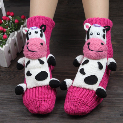 Thickened Middle Tube Thick Line Adult Christmas Socks - Bellarte Enchanté Thickened Middle Tube Thick Line Adult Christmas Socks