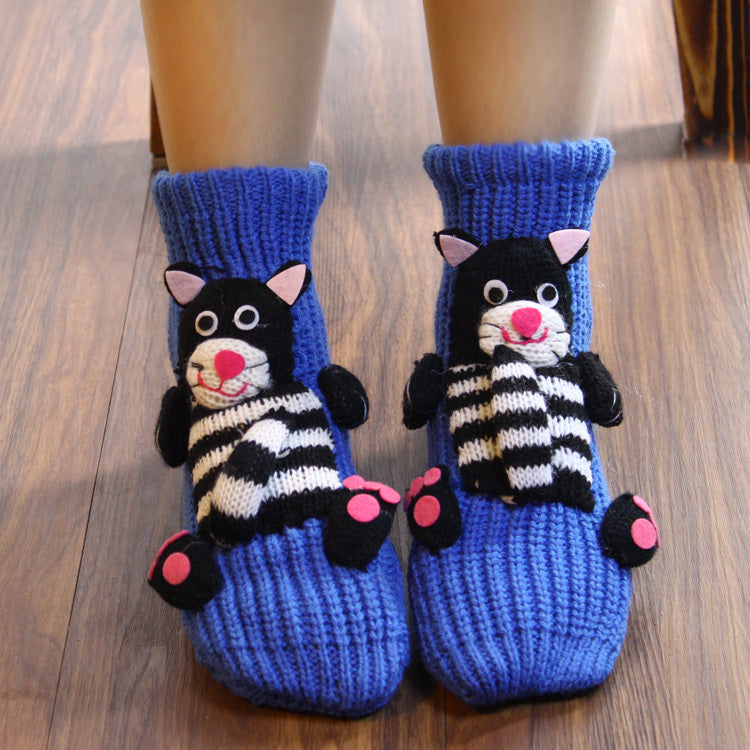 Thickened Middle Tube Thick Line Adult Christmas Socks - Bellarte Enchanté Thickened Middle Tube Thick Line Adult Christmas Socks