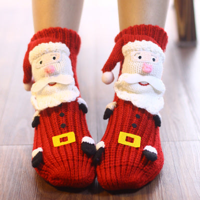 Thickened Middle Tube Thick Line Adult Christmas Socks - Bellarte Enchanté Thickened Middle Tube Thick Line Adult Christmas Socks