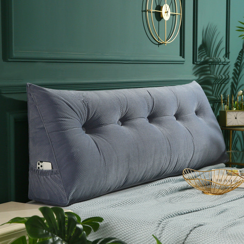 Three Dimensional Velvet Triangle Big Cushion Bedside Cushion Can Be - Bellarte Enchanté Three Dimensional Velvet Triangle Big Cushion Bedside Cushion Can Be