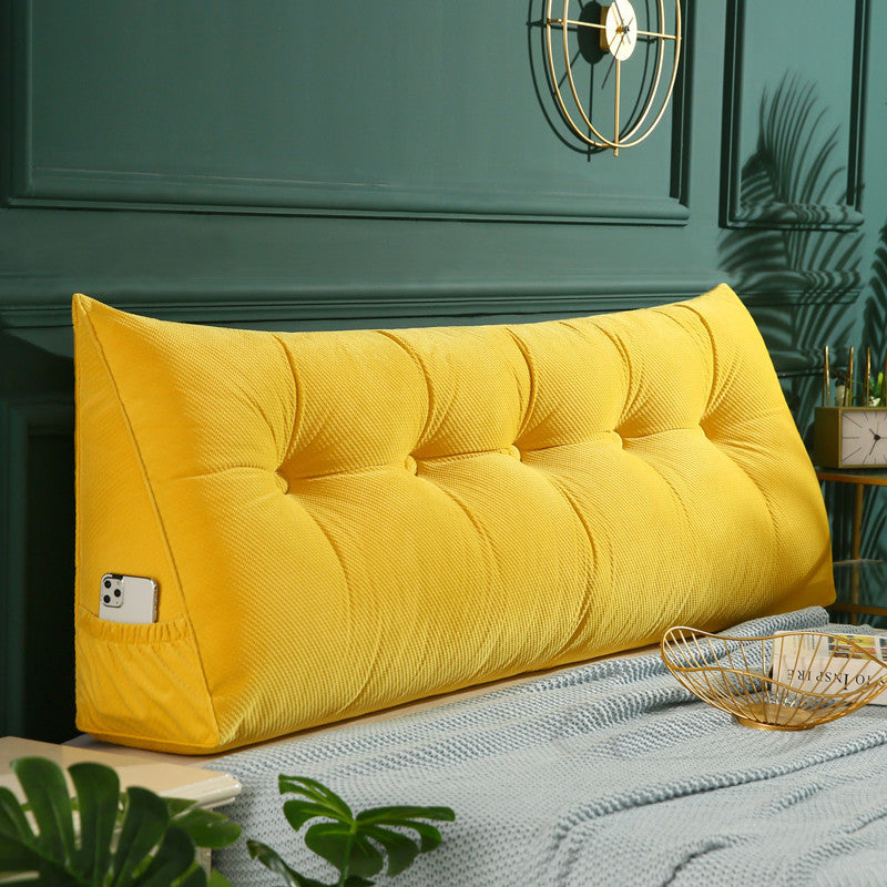 Three Dimensional Velvet Triangle Big Cushion Bedside Cushion Can Be - Bellarte Enchanté Three Dimensional Velvet Triangle Big Cushion Bedside Cushion Can Be