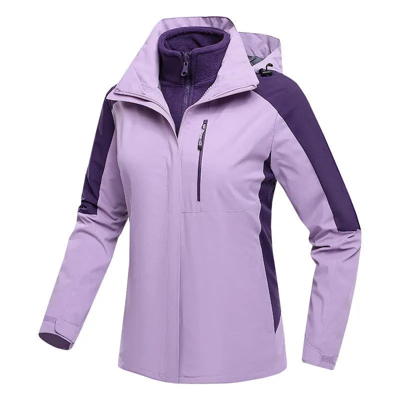 Three-in-one Waterproof Fleece-lined Thick Jacket - Bellarte Enchanté Three-in-one Waterproof Fleece-lined Thick Jacket