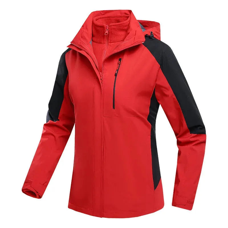 Three-in-one Waterproof Fleece-lined Thick Jacket - Bellarte Enchanté Three-in-one Waterproof Fleece-lined Thick Jacket