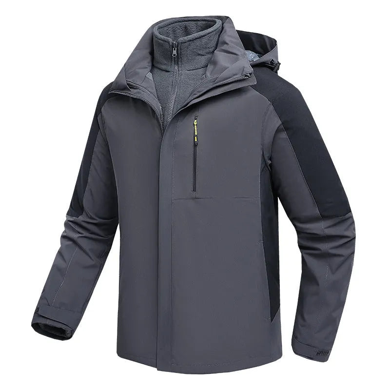 Three-in-one Waterproof Fleece-lined Thick Jacket - Bellarte Enchanté Three-in-one Waterproof Fleece-lined Thick Jacket