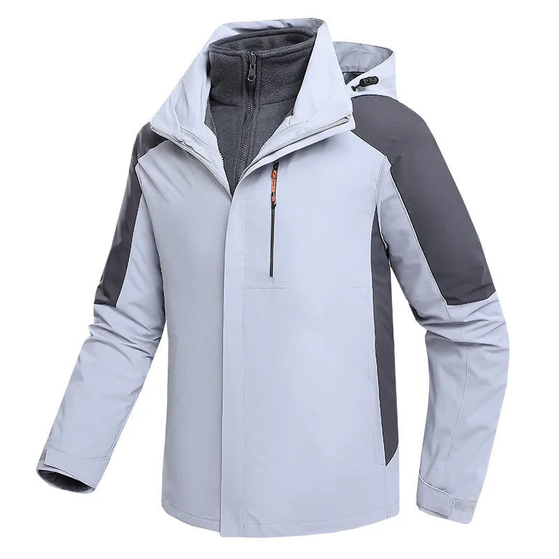 Three-in-one Waterproof Fleece-lined Thick Jacket - Bellarte Enchanté Three-in-one Waterproof Fleece-lined Thick Jacket