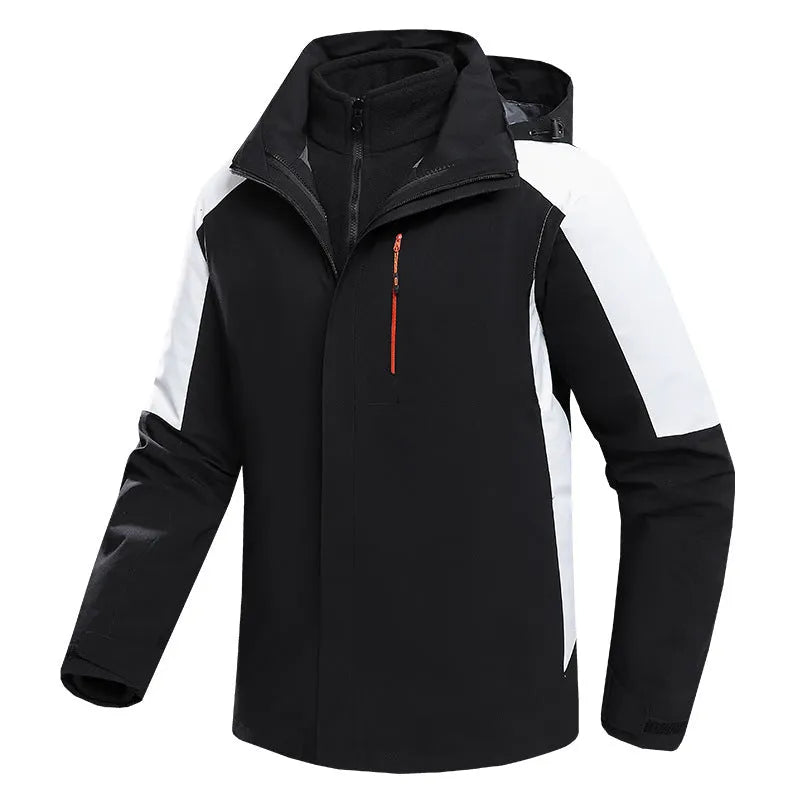 Three-in-one Waterproof Fleece-lined Thick Jacket - Bellarte Enchanté Three-in-one Waterproof Fleece-lined Thick Jacket