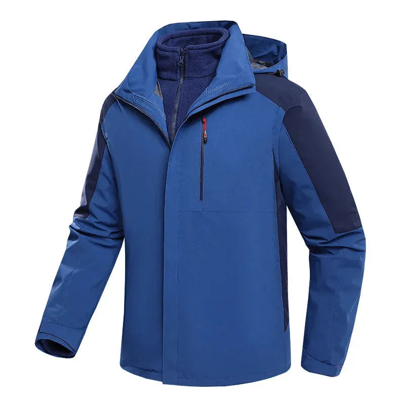 Three-in-one Waterproof Fleece-lined Thick Jacket - Bellarte Enchanté Three-in-one Waterproof Fleece-lined Thick Jacket
