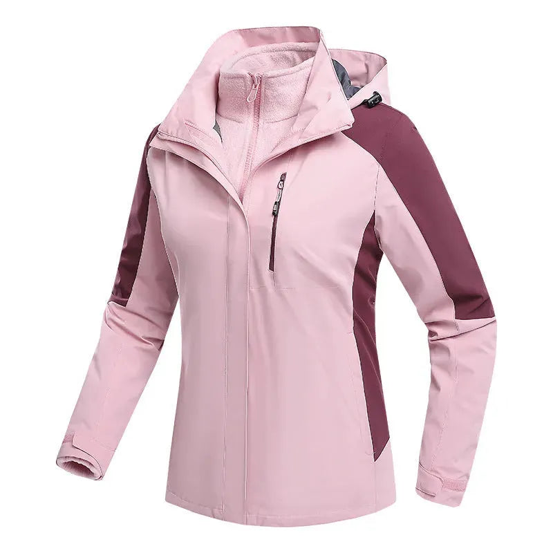 Three-in-one Waterproof Fleece-lined Thick Jacket - Bellarte Enchanté Three-in-one Waterproof Fleece-lined Thick Jacket