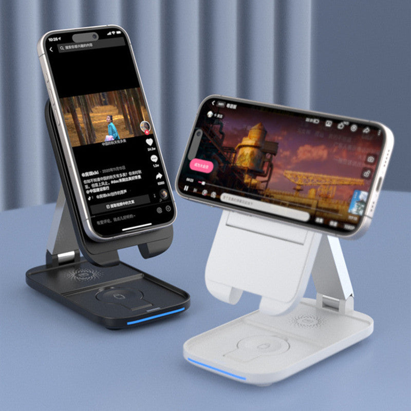 Three-in-one Wireless Charger Bracket Folding Magnetic Suction - Bellarte Enchanté Three-in-one Wireless Charger Bracket Folding Magnetic Suction