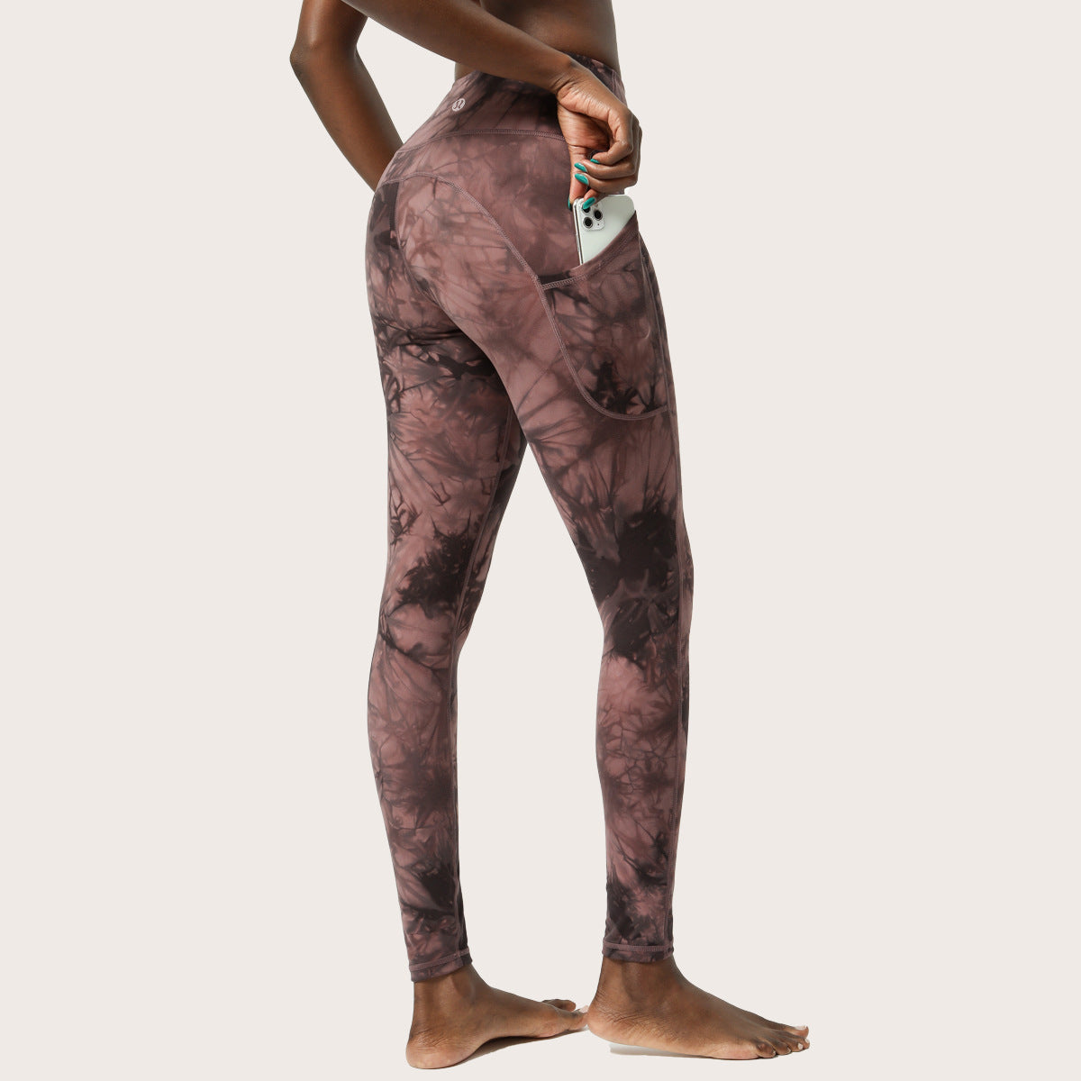 Tie Dye Printed Yoga Underwear Double Sided Sanding Nude Super Stretch Bra - Bellarte Enchanté Tie Dye Printed Yoga Underwear Double Sided Sanding Nude Super Stretch Bra