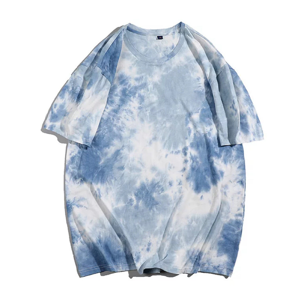 Tie-dye Short-sleeved T-shirt Women Ins Loose Top - Bellarte Enchanté Tie-dye Short-sleeved T-shirt Women Ins Loose Top