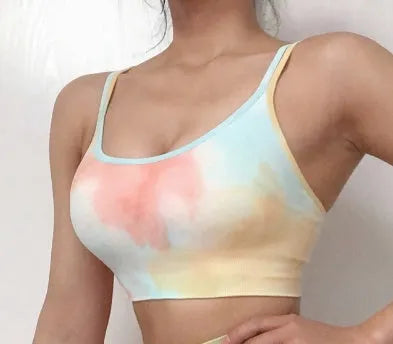 Tie-Dye Yoga Suit Sexy Seamless Knitted Fitness Sports Tight Suit Women - Bellarte Enchanté Tie-Dye Yoga Suit Sexy Seamless Knitted Fitness Sports Tight Suit Women