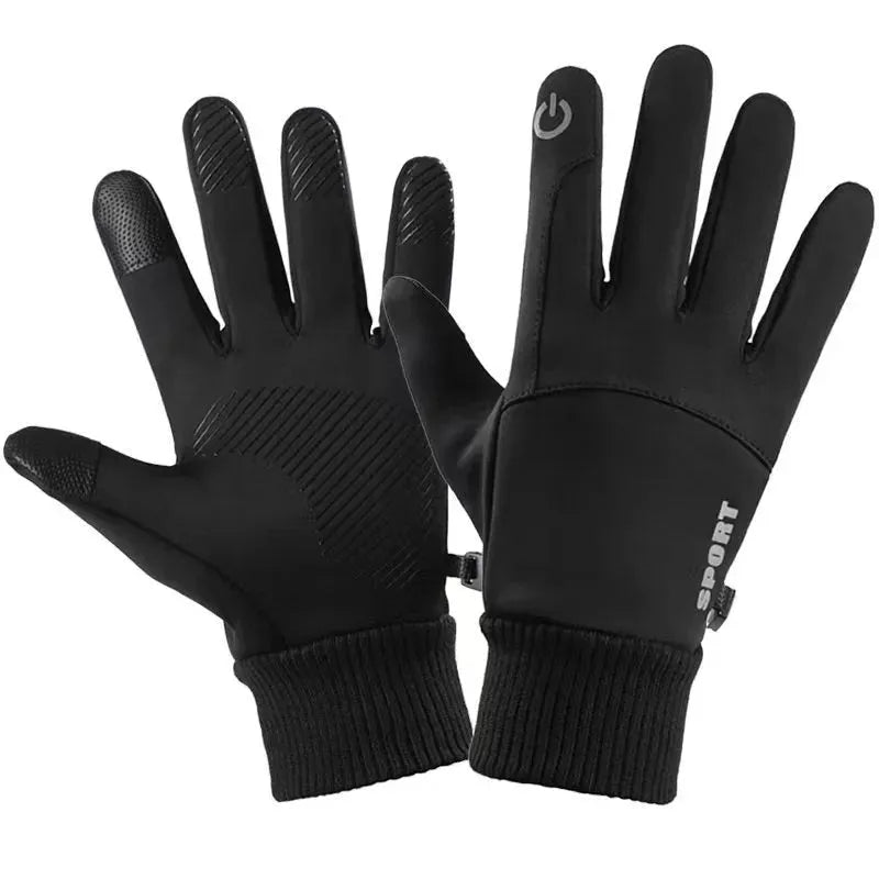 Touch Screen Plush Thickened Warm Windproof Anti-skid Waterproof Outdoor Riding Gloves - Bellarte Enchanté Touch Screen Plush Thickened Warm Windproof Anti-skid Waterproof Outdoor Riding Gloves