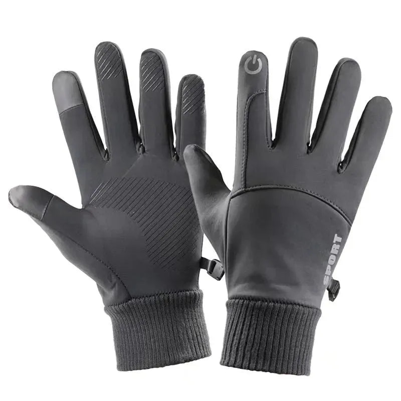 Touch Screen Plush Thickened Warm Windproof Anti-skid Waterproof Outdoor Riding Gloves - Bellarte Enchanté Touch Screen Plush Thickened Warm Windproof Anti-skid Waterproof Outdoor Riding Gloves