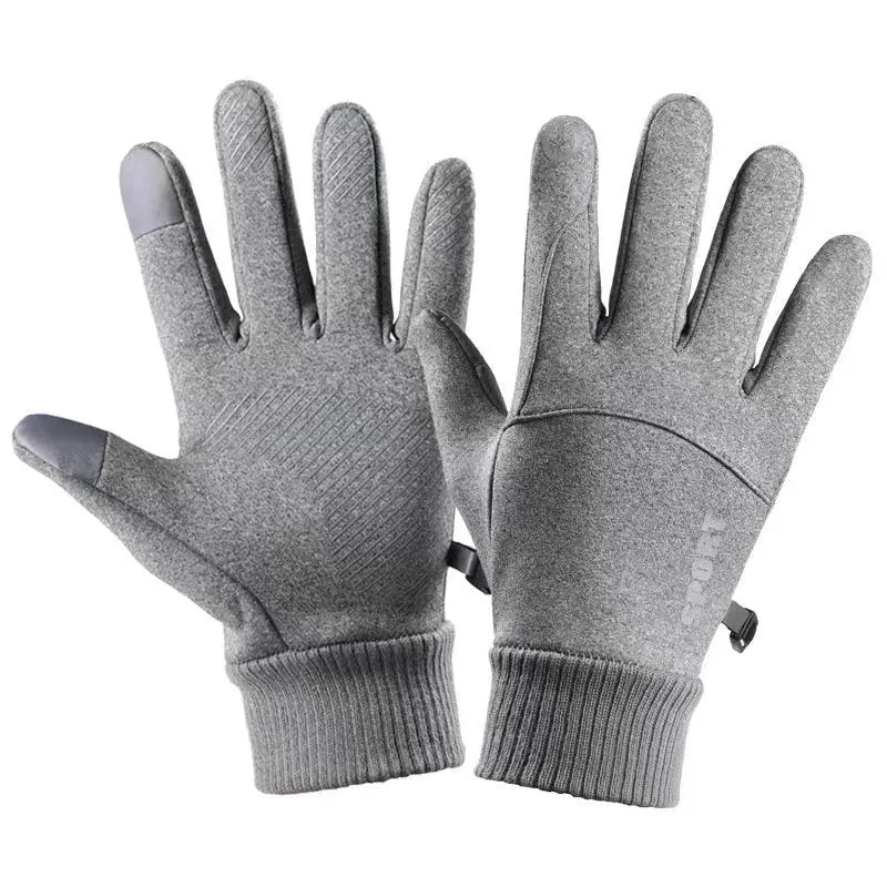 Touch Screen Plush Thickened Warm Windproof Anti-skid Waterproof Outdoor Riding Gloves - Bellarte Enchanté Touch Screen Plush Thickened Warm Windproof Anti-skid Waterproof Outdoor Riding Gloves