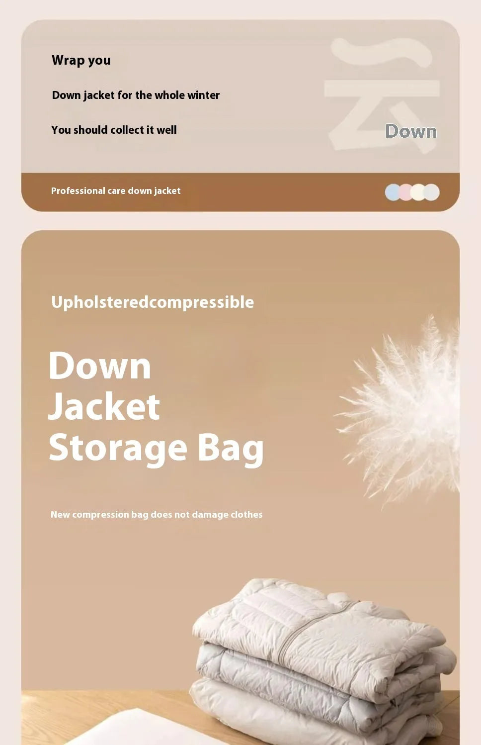 Travel Portable Down Jacket Special Organizing Storage Bag - Bellarte Enchanté Travel Portable Down Jacket Special Organizing Storage Bag