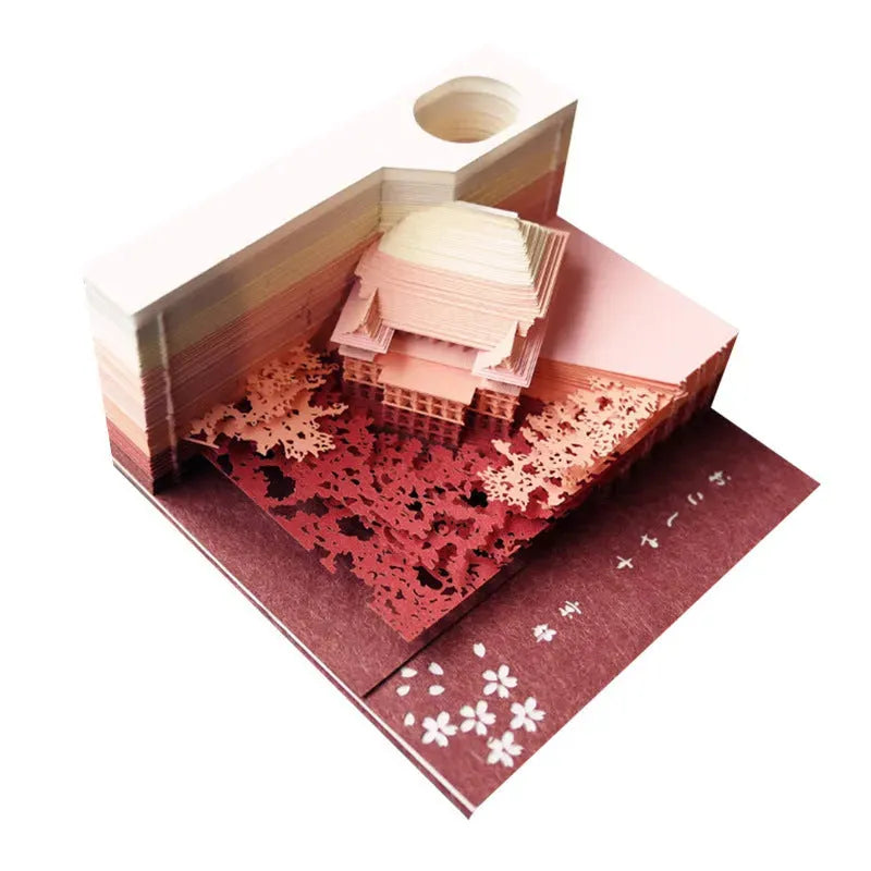 Tree House Panoramic 3D Notes Paper Carving Creative Calendar Decoration - Bellarte Enchanté Tree House Panoramic 3D Notes Paper Carving Creative Calendar Decoration