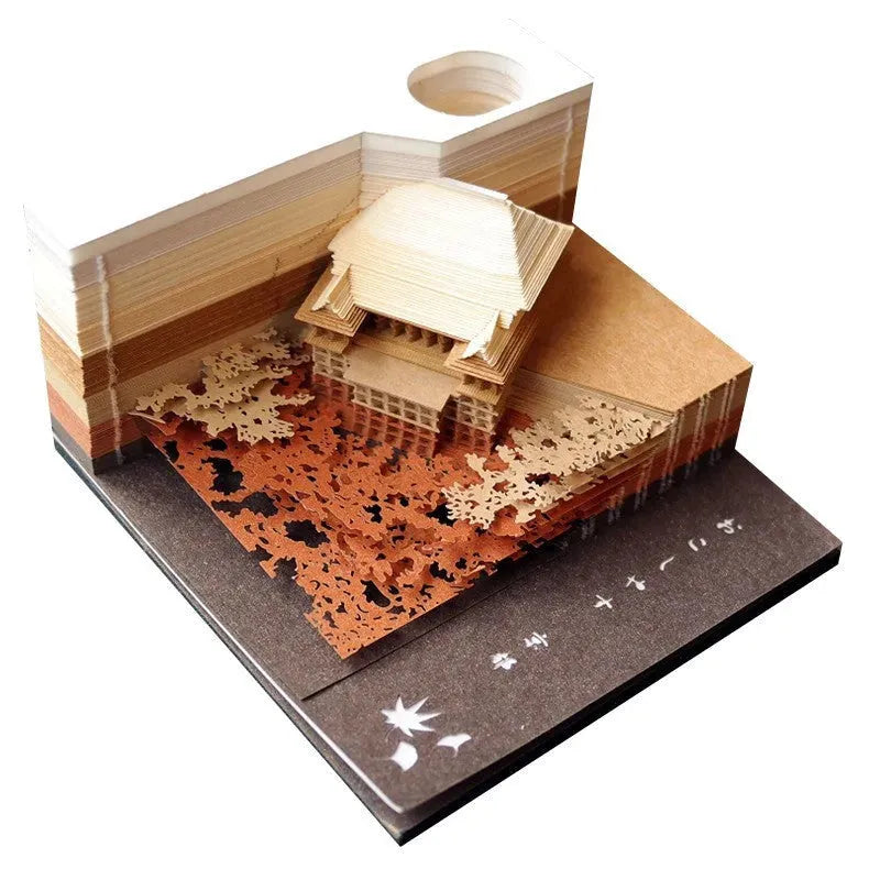 Tree House Panoramic 3D Notes Paper Carving Creative Calendar Decoration - Bellarte Enchanté Tree House Panoramic 3D Notes Paper Carving Creative Calendar Decoration