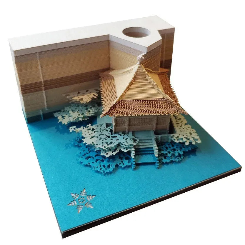 Tree House Panoramic 3D Notes Paper Carving Creative Calendar Decoration - Bellarte Enchanté Tree House Panoramic 3D Notes Paper Carving Creative Calendar Decoration