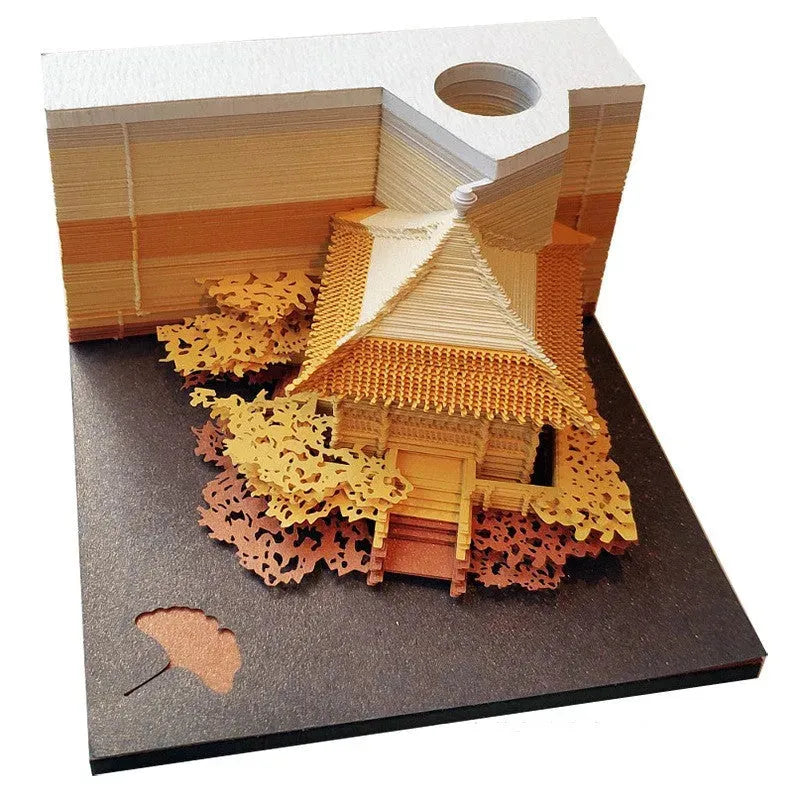 Tree House Panoramic 3D Notes Paper Carving Creative Calendar Decoration - Bellarte Enchanté Tree House Panoramic 3D Notes Paper Carving Creative Calendar Decoration