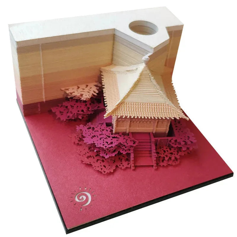 Tree House Panoramic 3D Notes Paper Carving Creative Calendar Decoration - Bellarte Enchanté Tree House Panoramic 3D Notes Paper Carving Creative Calendar Decoration