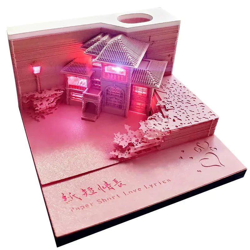 Tree House Panoramic 3D Notes Paper Carving Creative Calendar Decoration - Bellarte Enchanté Tree House Panoramic 3D Notes Paper Carving Creative Calendar Decoration