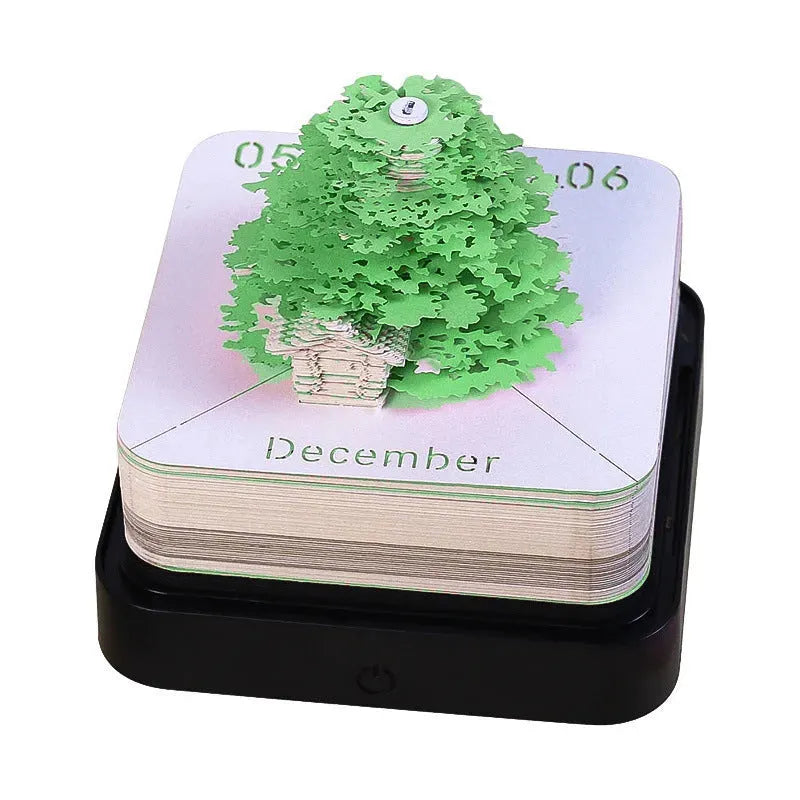 Tree House Panoramic 3D Notes Paper Carving Creative Calendar Decoration - Bellarte Enchanté Tree House Panoramic 3D Notes Paper Carving Creative Calendar Decoration