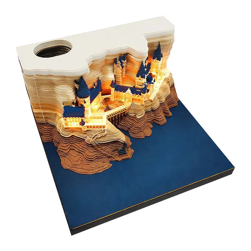 Tree House Panoramic 3D Notes Paper Carving Creative Calendar Decoration - Bellarte Enchanté Tree House Panoramic 3D Notes Paper Carving Creative Calendar Decoration