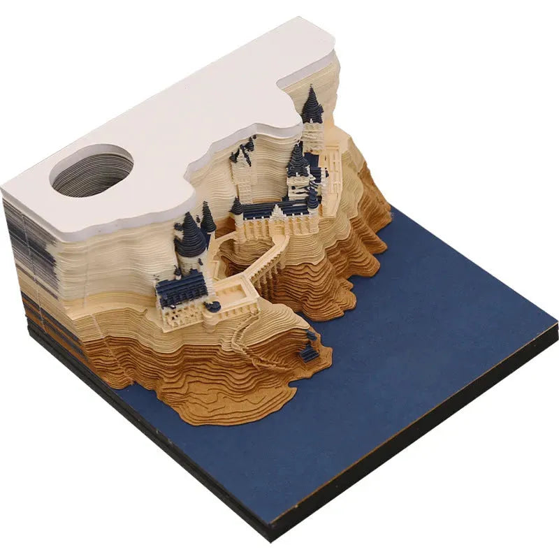 Tree House Panoramic 3D Notes Paper Carving Creative Calendar Decoration - Bellarte Enchanté Tree House Panoramic 3D Notes Paper Carving Creative Calendar Decoration