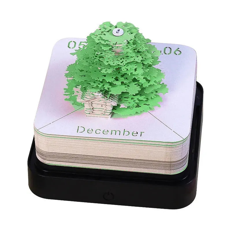 Tree House Paper Carving Notepad Creative Weekly Calendar Earth - Bellarte Enchanté Tree House Paper Carving Notepad Creative Weekly Calendar Earth