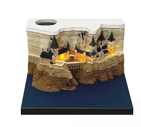 Tree House Paper Carving Notepad Creative Weekly Calendar Earth Calendar - Bellarte Enchanté Tree House Paper Carving Notepad Creative Weekly Calendar Earth Calendar
