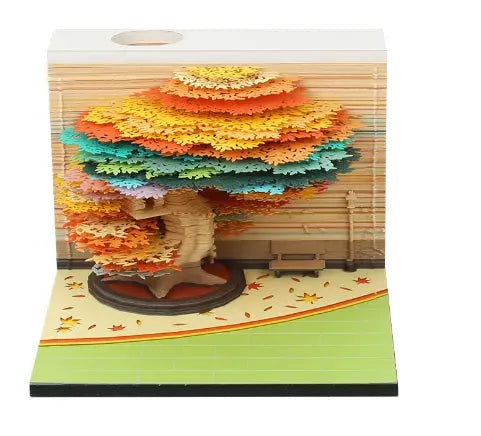 Tree House Paper Carving Notepad Creative Weekly Calendar Earth Calendar - Bellarte Enchanté Tree House Paper Carving Notepad Creative Weekly Calendar Earth Calendar