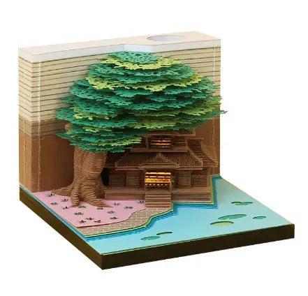 Tree House Paper Carving Notepad Creative Weekly Calendar Earth Calendar - Bellarte Enchanté Tree House Paper Carving Notepad Creative Weekly Calendar Earth Calendar