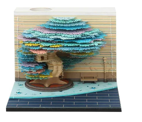 Tree House Paper Carving Notepad Creative Weekly Calendar Earth Calendar - Bellarte Enchanté Tree House Paper Carving Notepad Creative Weekly Calendar Earth Calendar