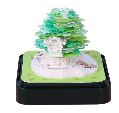Tree House Paper Carving Notepad Creative Weekly Calendar Earth Calendar - Bellarte Enchanté Tree House Paper Carving Notepad Creative Weekly Calendar Earth Calendar