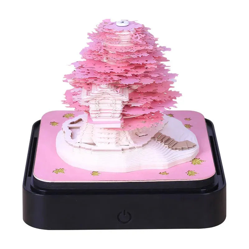 Tree House Paper Carving Notepad Creative Weekly Calendar Earth Calendar - Bellarte Enchanté Tree House Paper Carving Notepad Creative Weekly Calendar Earth Calendar