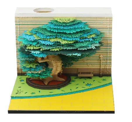 Tree House Paper Carving Notepad Creative Weekly Calendar Earth Calendar - Bellarte Enchanté Tree House Paper Carving Notepad Creative Weekly Calendar Earth Calendar