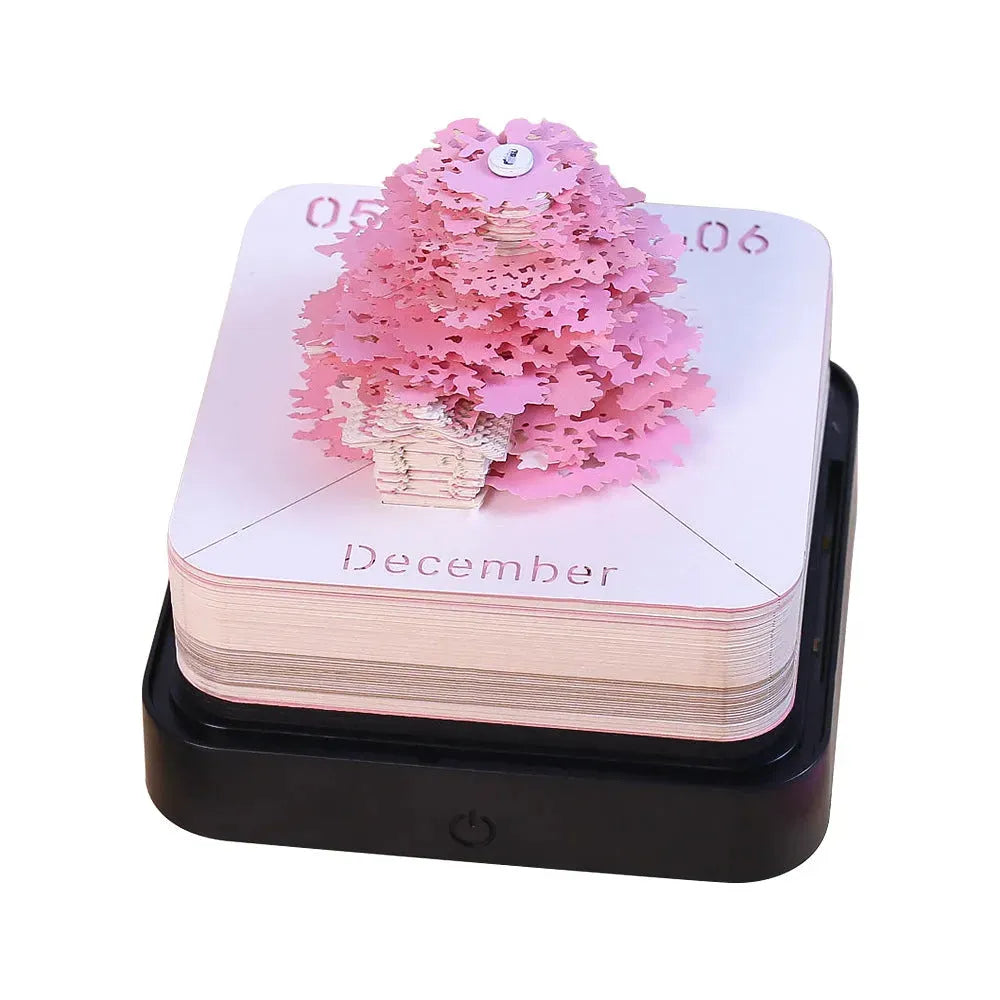 Tree House Paper Carving Notepad Creative Weekly Calendar Earth Calendar - Bellarte Enchanté Tree House Paper Carving Notepad Creative Weekly Calendar Earth Calendar