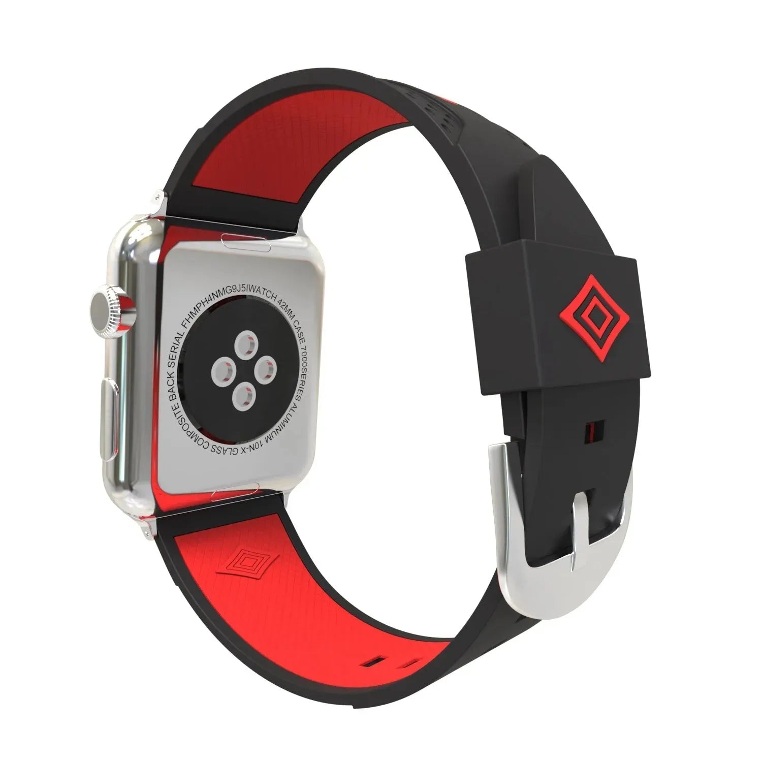 Two Color Silicone Pin Buckle Watch Strap Stripe - Bellarte Enchanté Two Color Silicone Pin Buckle Watch Strap Stripe