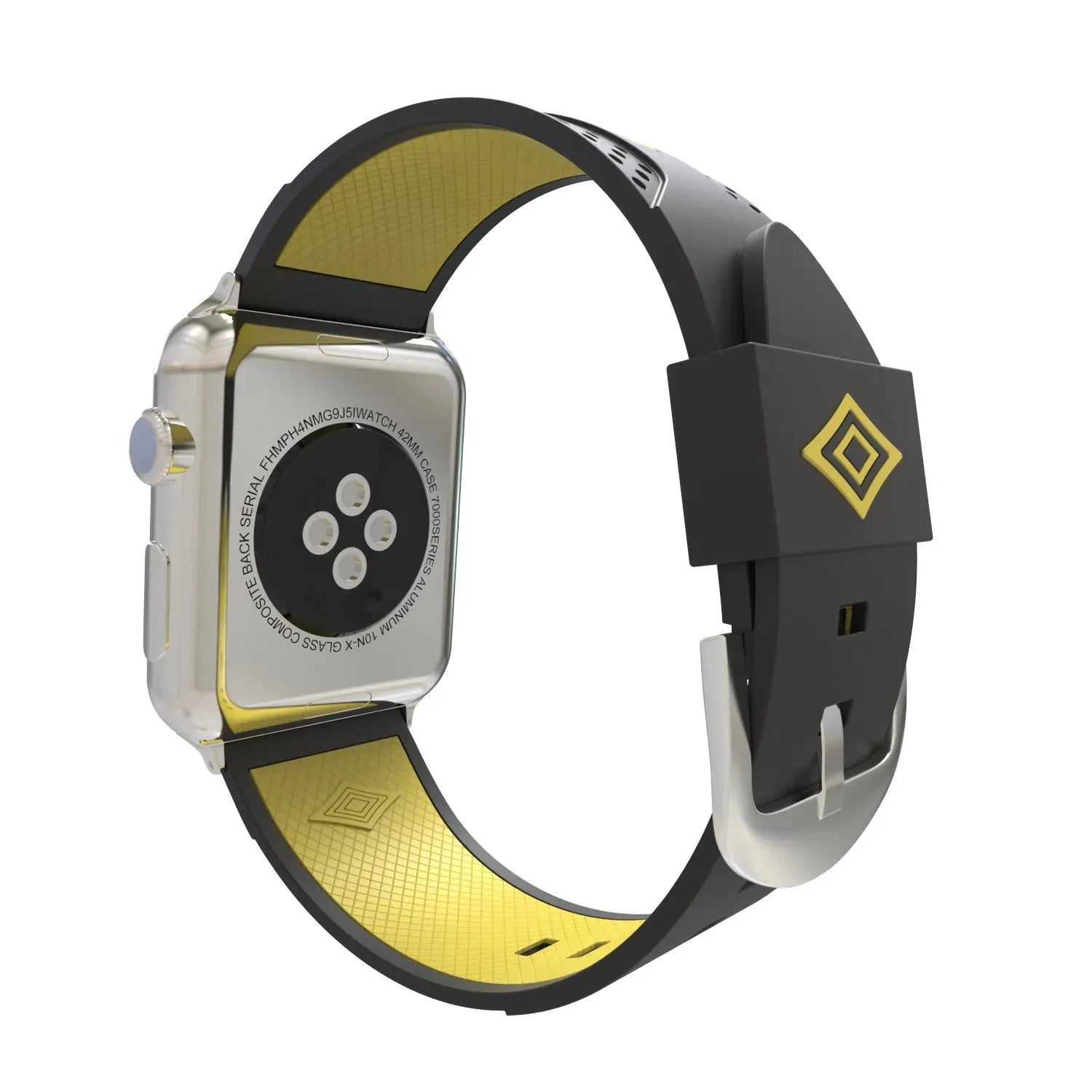 Two Color Silicone Pin Buckle Watch Strap Stripe - Bellarte Enchanté Two Color Silicone Pin Buckle Watch Strap Stripe