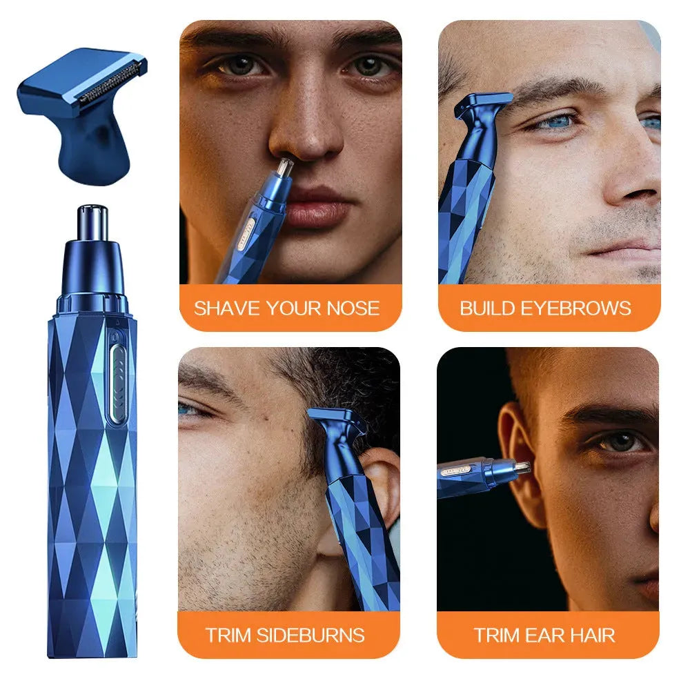 Two-in-one Electric Men's Nose Hair & Trimmer - Bellarte Enchanté Two-in-one Electric Men's Nose Hair & Trimmer