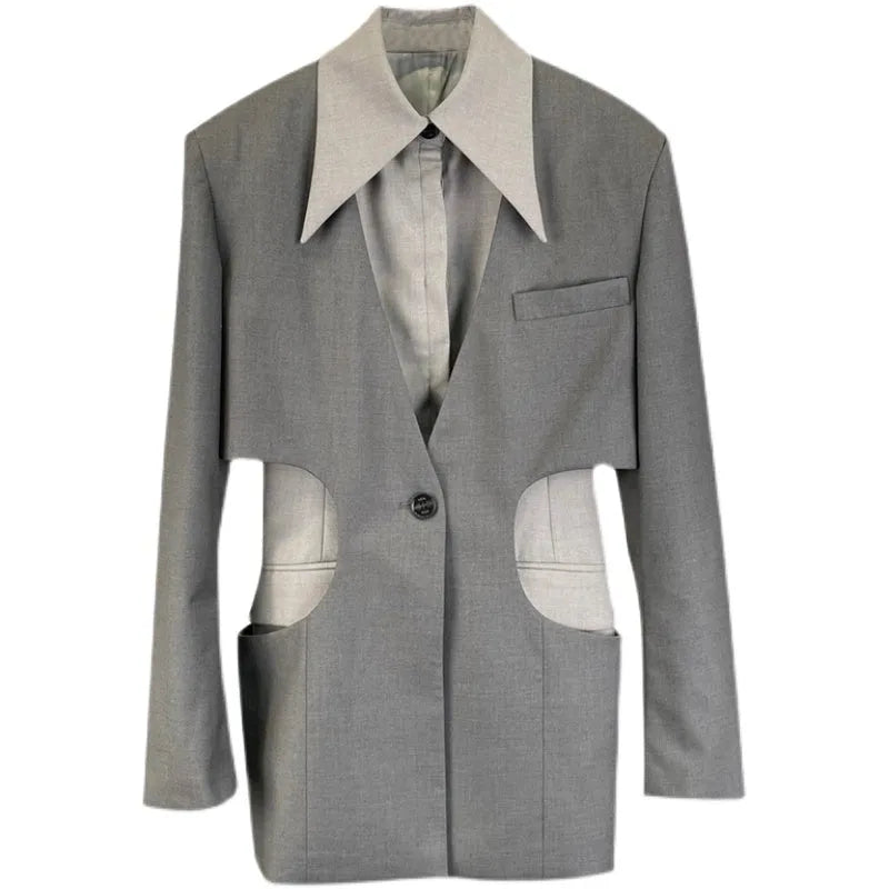 Two Pieces Of Casual Fake Jackets With A Hollowed - Bellarte Enchanté Two Pieces Of Casual Fake Jackets With A Hollowed