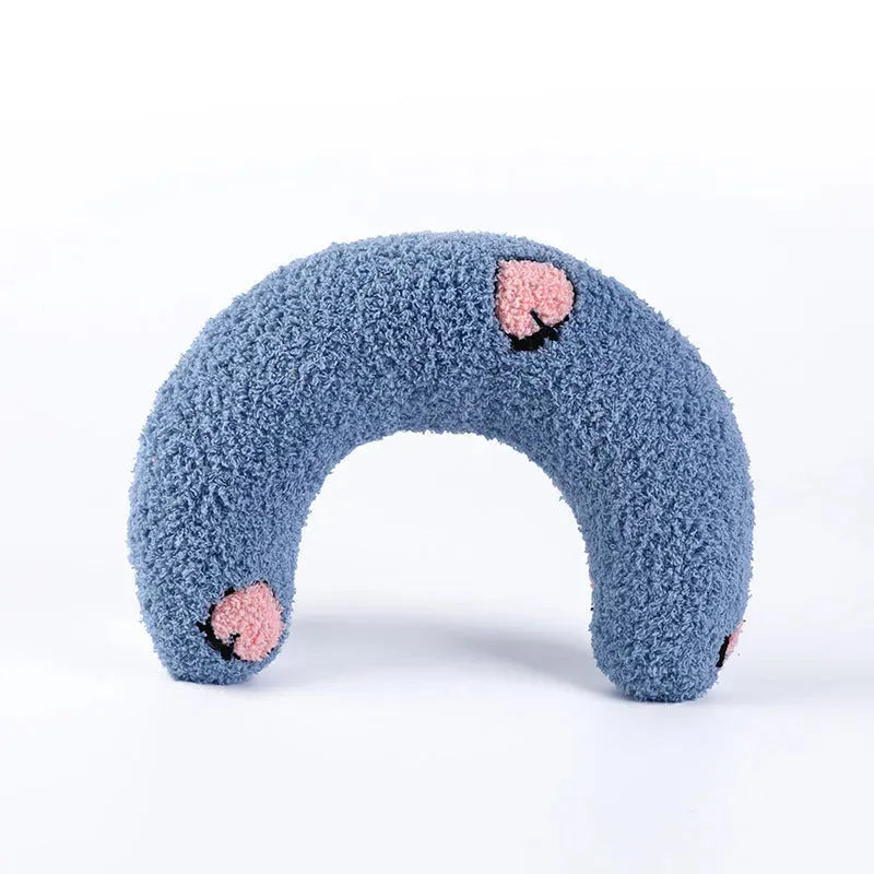 U-shaped Cat Toy Pillow To Protect Cervical Vertebra Pet Sleeping Pillow Soft Sounding Deep Sleep - Bellarte Enchanté U-shaped Cat Toy Pillow To Protect Cervical Vertebra Pet Sleeping Pillow Soft Sounding Deep Sleep