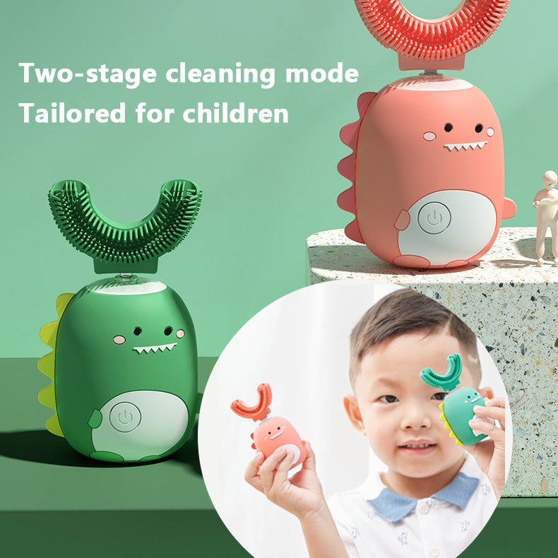 U-Shaped Children's Electric Toothbrush Soft Bristles Waterproof Automatic Ultrasonic Teeth Tooth Brush Cartoon Pattern - Bellarte Enchanté U-Shaped Children's Electric Toothbrush Soft Bristles Waterproof Automatic Ultrasonic Teeth Tooth Brush Cartoon Pattern