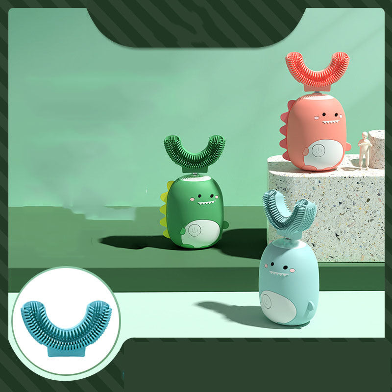 U-Shaped Children's Electric Toothbrush Soft Bristles Waterproof Automatic Ultrasonic Teeth Tooth Brush Cartoon Pattern - Bellarte Enchanté U-Shaped Children's Electric Toothbrush Soft Bristles Waterproof Automatic Ultrasonic Teeth Tooth Brush Cartoon Pattern