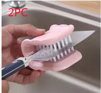 U-Shaped Knife And Cutlery Cleaner Brush Home Kitchen Cleaning Brushes Bristle Scrub Kitchen Washing - Bellarte Enchanté U-Shaped Knife And Cutlery Cleaner Brush Home Kitchen Cleaning Brushes Bristle Scrub Kitchen Washing
